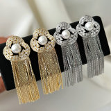 Flower tassel earrings