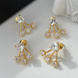 Pave heart earrings
