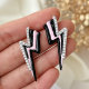 Enamel flash earrings