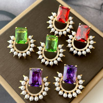Colorful sunflower earrings