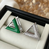 Triangle pave zircon earrings