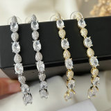 Long zircon earrings