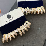 Pave fan earrings