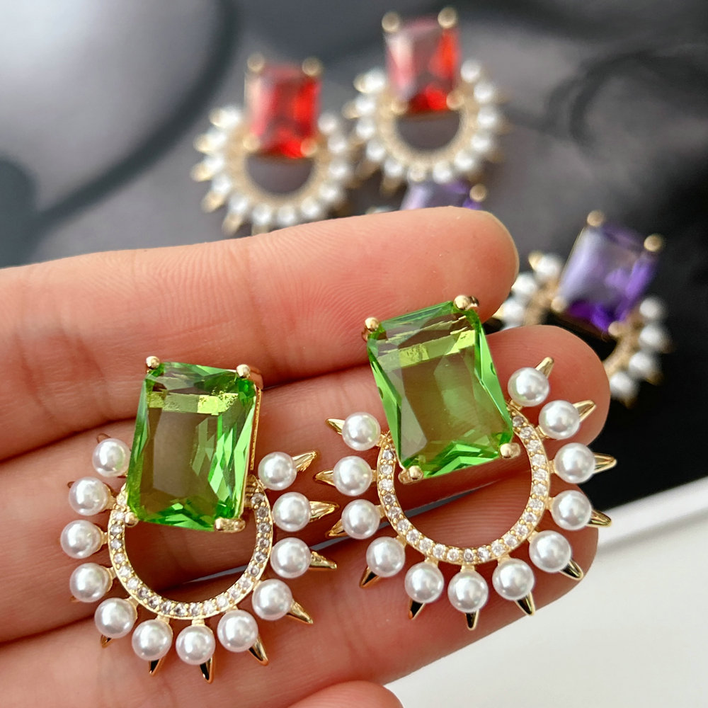 Colorful sunflower earrings