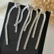 knot tassel zircon earrings