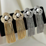 Flower tassel earrings