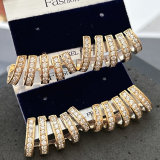 Pave fan earrings