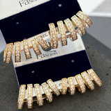 Pave fan earrings