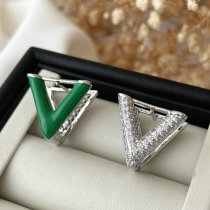 Triangle pave zircon earrings