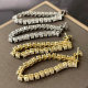 Pave zircon long earrings