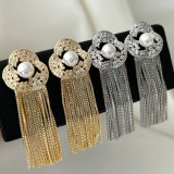 Flower tassel earrings