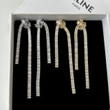 knot tassel zircon earrings