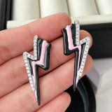 Enamel flash earrings