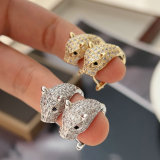 Pave snake earrings