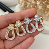 Pave belt earrings