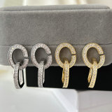 Pave zircon cd earrings