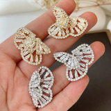 Pave butterfly earrings