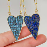 Pave heart necklace