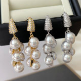 Pearl tassel earrings