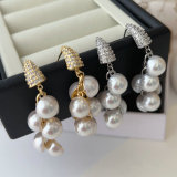 Pearl tassel earrings