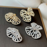 Pave butterfly earrings