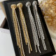 Long zircon tassel earrings