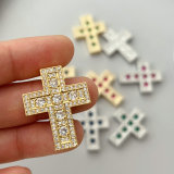 Pave cross pendant necklace