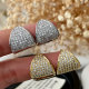 Triangle zircon earrings