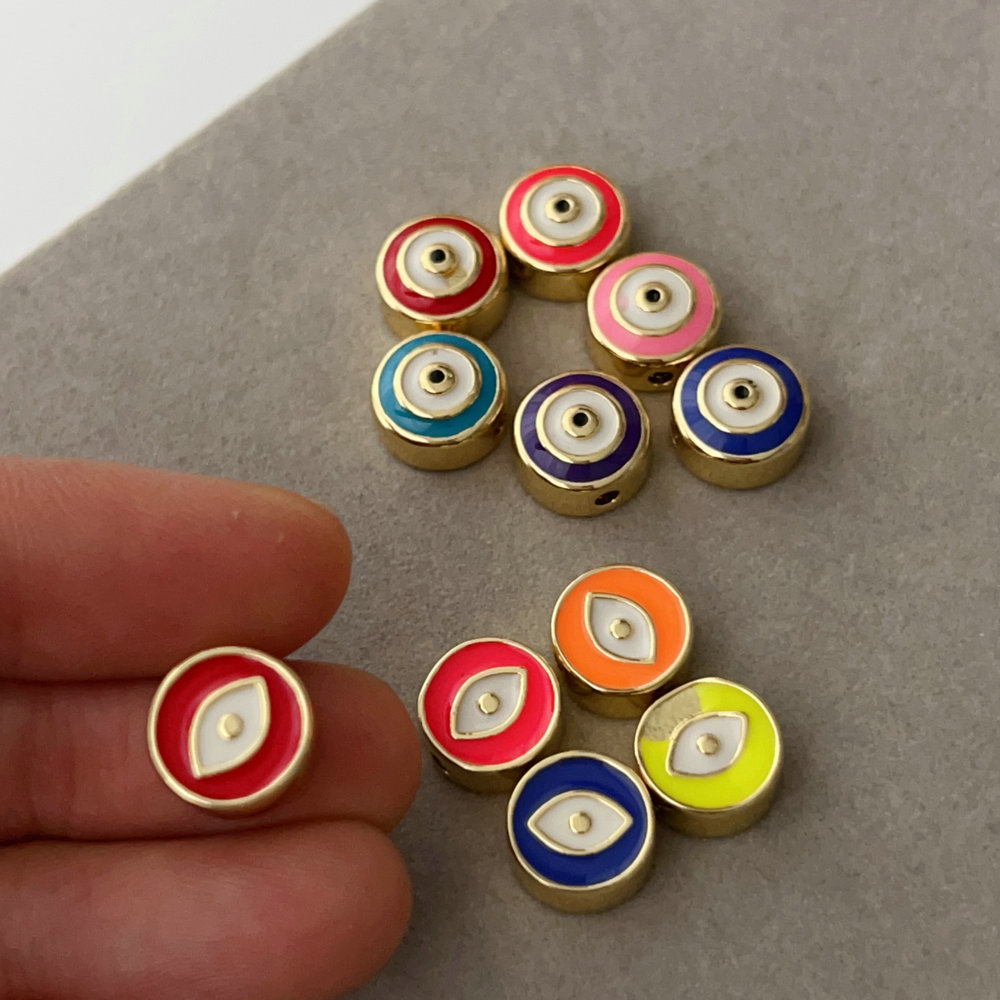 Enamel eye charm