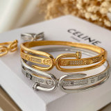 Pave set nail bangle
