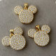Pave zircon mickey charm