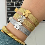 Stainless bear bangle
