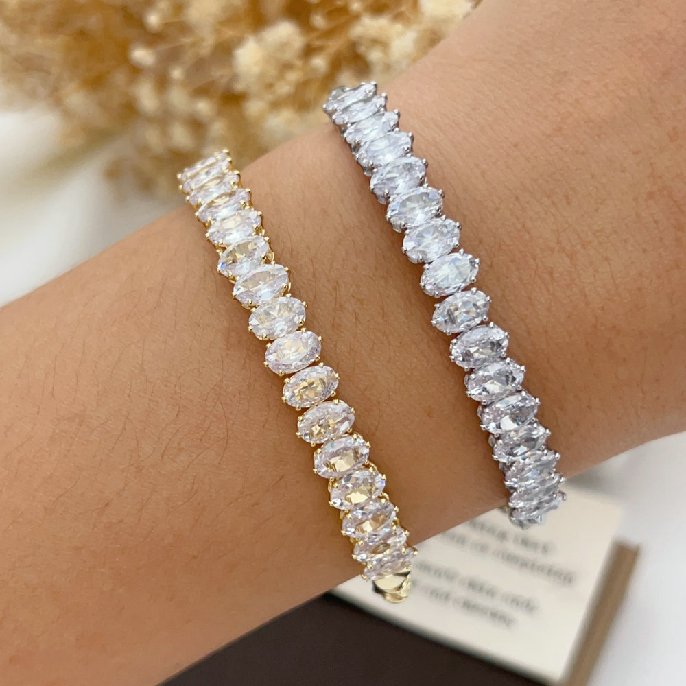Pave fashion adjustable bracelet