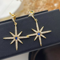 Pave star earrings