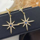 Pave star earrings