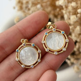 Round religion shell pendant