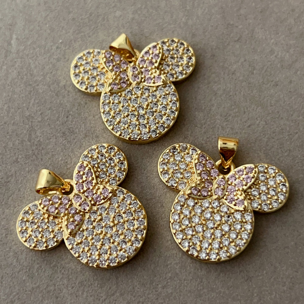 Pink mickey charm