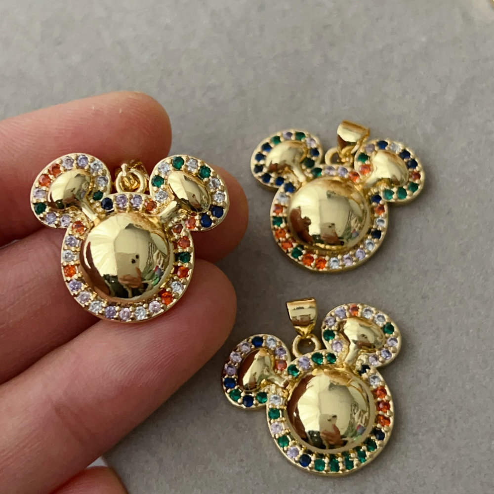 Colorful mickey charm