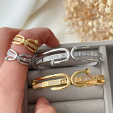 Pave set nail bangle