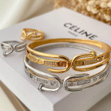 Pave set nail bangle