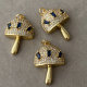 Pave mushroom charm