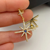 Pave star earrings
