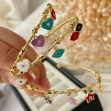 Enemal eye charms bracelet