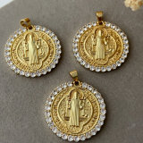 Round religion charm