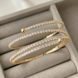 Pave zircon chunky bangle