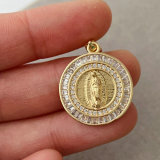 Religion round charm