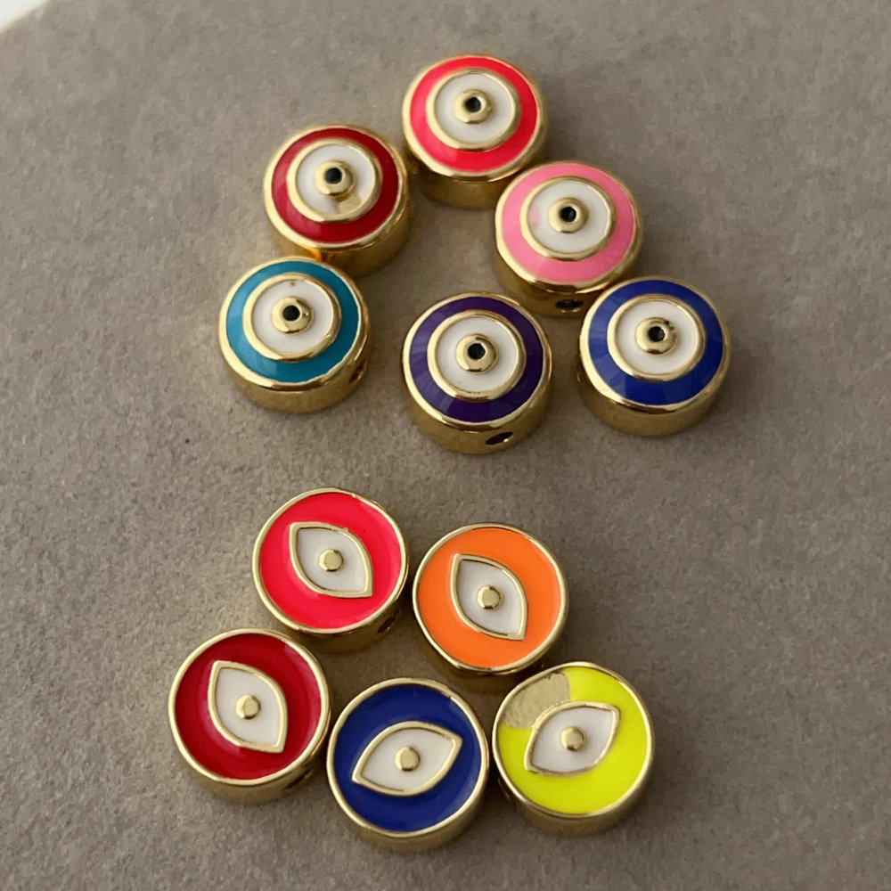 Enamel eye charm