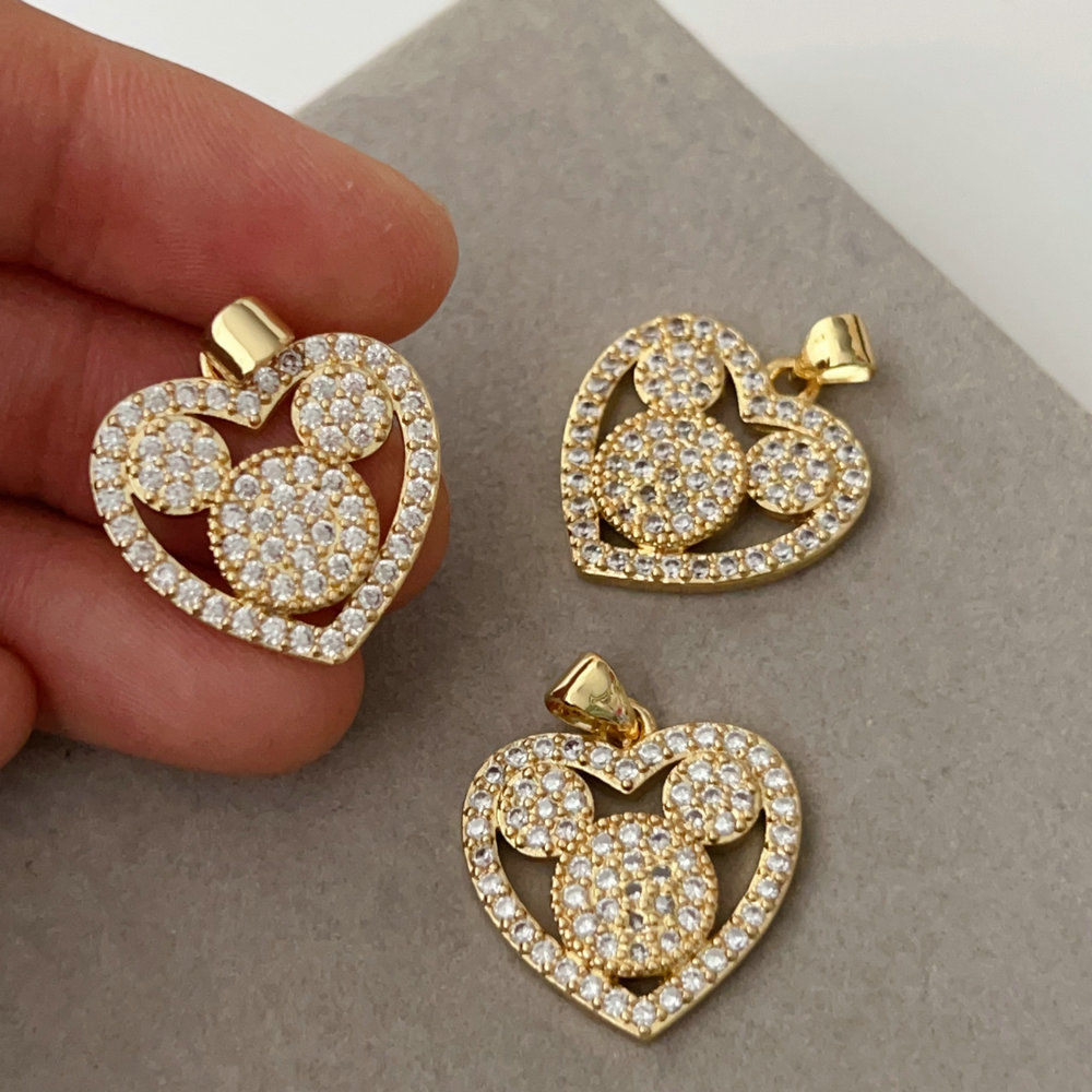 Pave mickey charm
