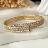Pave zircon chunky bangle