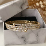 Pave zircon chunky bangle